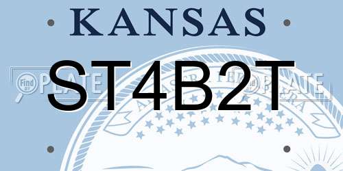 ST4B2T Kansas License Plate