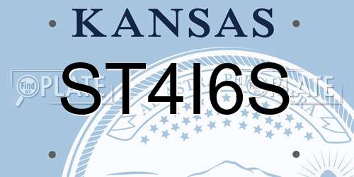 ST4I6S Kansas License Plate
