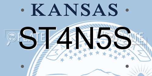 ST4N5S Kansas License Plate