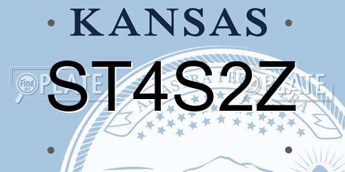 ST4S2Z Kansas License Plate