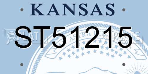 ST51215 Kansas License Plate