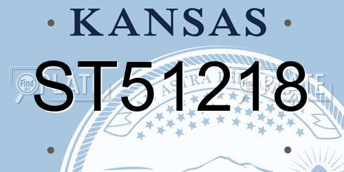 ST51218 Kansas License Plate