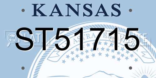 ST51715 Kansas License Plate