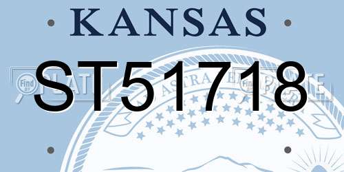 ST51718 Kansas License Plate