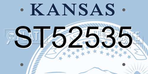 ST52535 Kansas License Plate