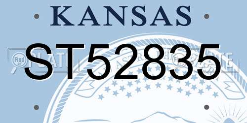 ST52835 Kansas License Plate