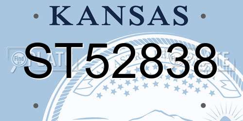 ST52838 Kansas License Plate