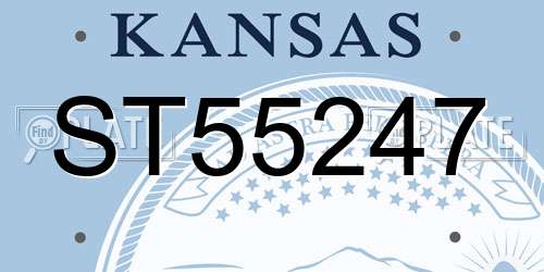 ST55247 Kansas License Plate