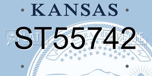 ST55742 Kansas License Plate