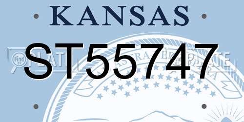 ST55747 Kansas License Plate
