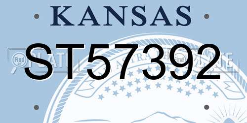 ST57392 Kansas License Plate