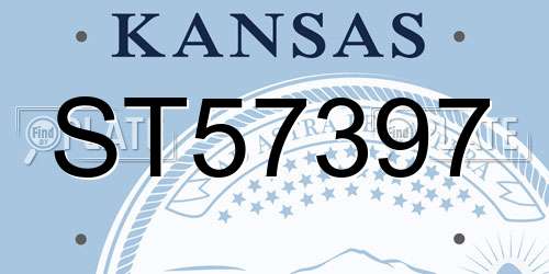 ST57397 Kansas License Plate