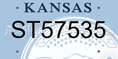 ST57535 Kansas License Plate