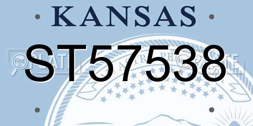 ST57538 Kansas License Plate