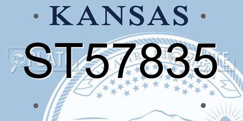 ST57835 Kansas License Plate