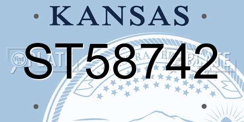 ST58742 Kansas License Plate