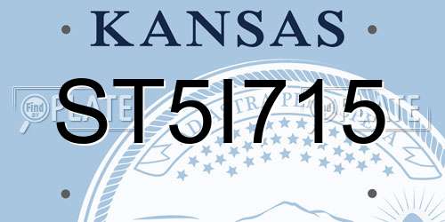 ST5I715 Kansas License Plate