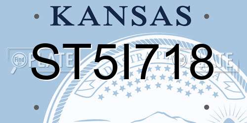 ST5I718 Kansas License Plate