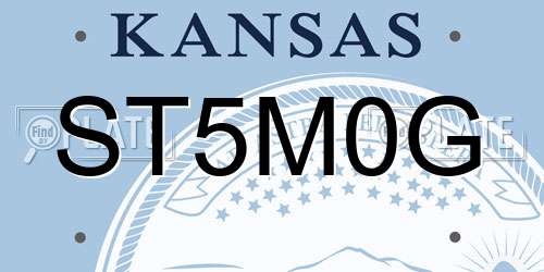 ST5M0G Kansas License Plate
