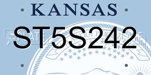 ST5S242 Kansas License Plate