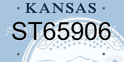 ST65906 Kansas License Plate