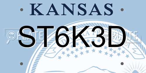 ST6K3D Kansas License Plate