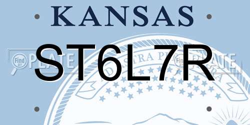 ST6L7R Kansas License Plate