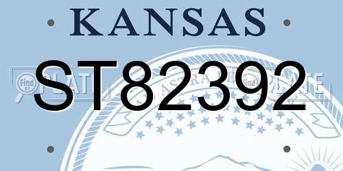 ST82392 Kansas License Plate
