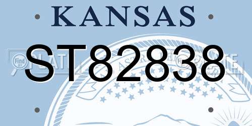 ST82838 Kansas License Plate
