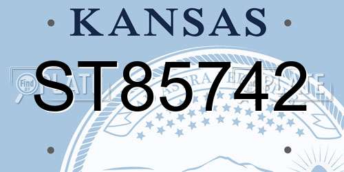 ST85742 Kansas License Plate