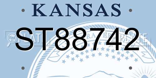 ST88742 Kansas License Plate