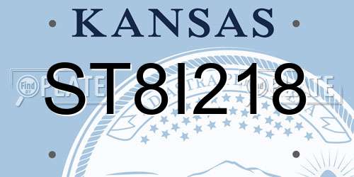 ST8I218 Kansas License Plate