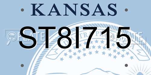 ST8I715 Kansas License Plate