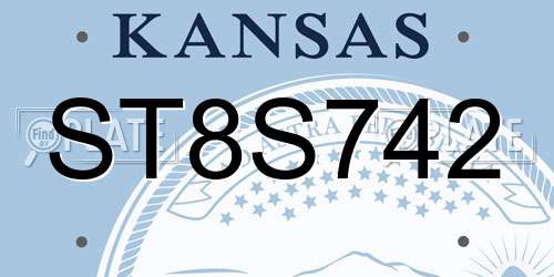 ST8S742 Kansas License Plate