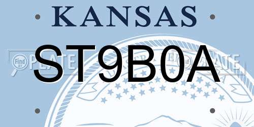 ST9B0A Kansas License Plate