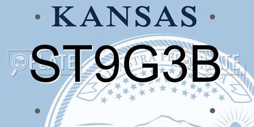 ST9G3B Kansas License Plate