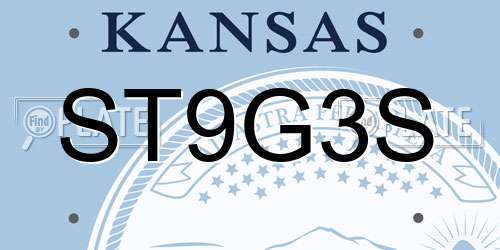 ST9G3S Kansas License Plate