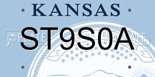 ST9S0A Kansas License Plate