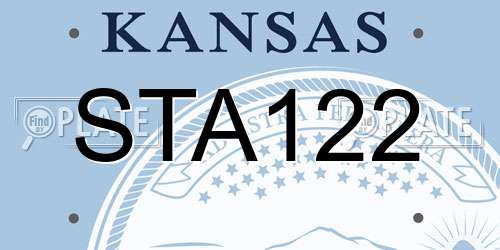 STA122 Kansas License Plate