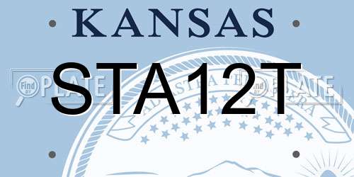 STA12T Kansas License Plate