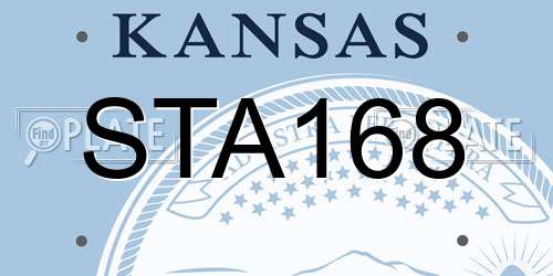 STA168 Kansas License Plate