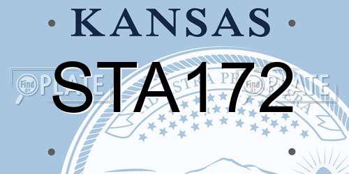 STA172 Kansas License Plate