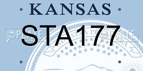 STA177 Kansas License Plate