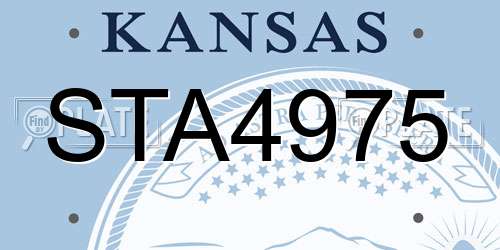 STA4975 Kansas License Plate