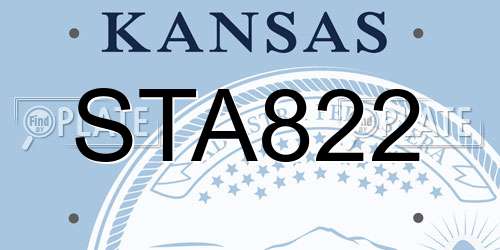 STA822 Kansas License Plate