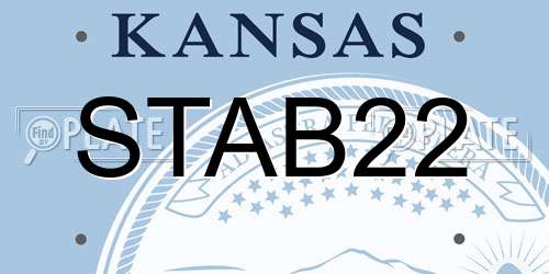 STAB22 Kansas License Plate