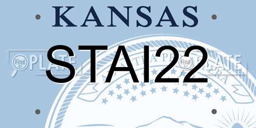 STAI22 Kansas License Plate
