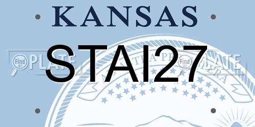 STAI27 Kansas License Plate