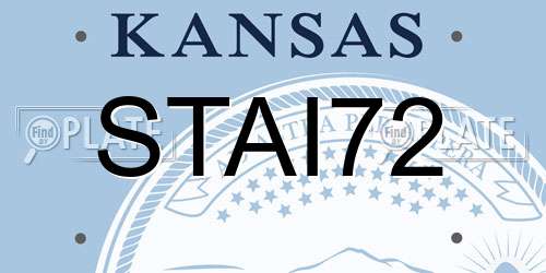 STAI72 Kansas License Plate