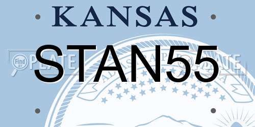 STAN55 Kansas License Plate